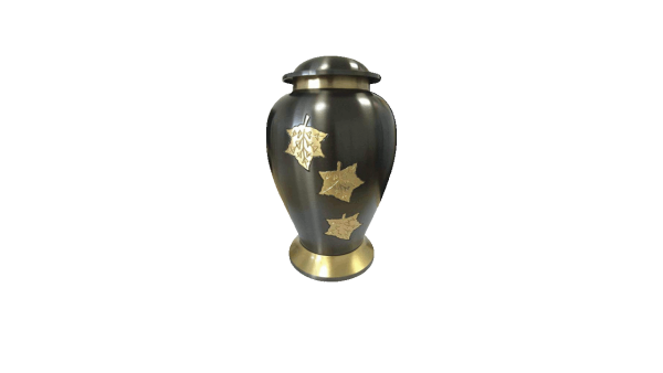 ADDvantage Casket Slate urn with gold falling leaves