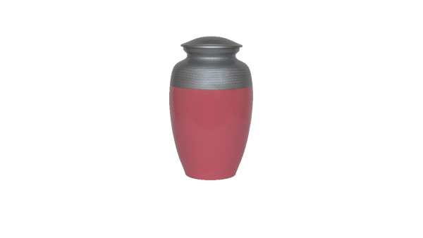 ADDvantage Casket Blue Pink urn with silver top