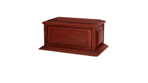 ADDvantage Casket Solid alder with polished cherry finish cremation box