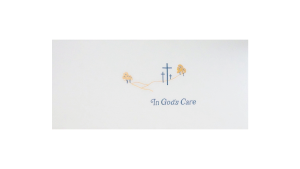 ADDvantage Casket Cloth Panel insert In God's Care