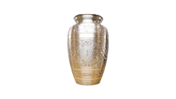 ADDvantage Casket urn Pewter with Gold Engraved 108